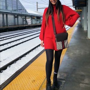 Red sweater dress Urban Outfitters